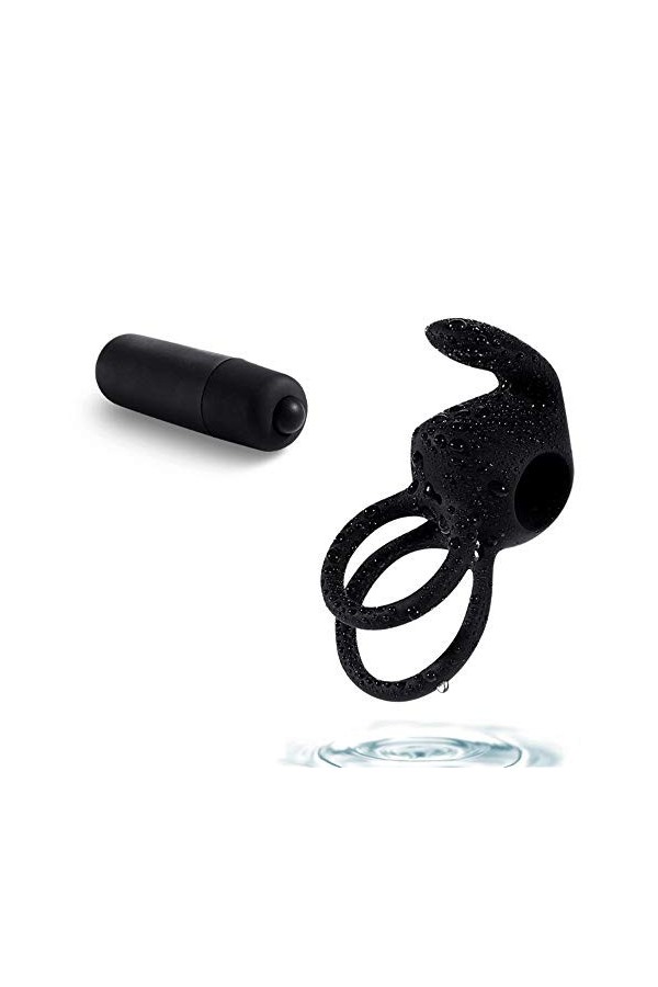 Bague dextension de contrôle des Vibrations en Silicone à Double Anneau, Double Extension, Flexible, Plus Longue et Plus rés