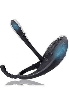 WJE Sèxtôyse Anneau PÉNIS Anneau M-asseur Étanche Plaisir pénien avec Silicone T-Shirt Vibrant testiculaire Plus Anneau Vibr