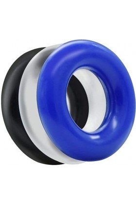 FE Lot de 3 jouets en silicone épais Anneau pour homme obstrue lAnnulus Fine Lock