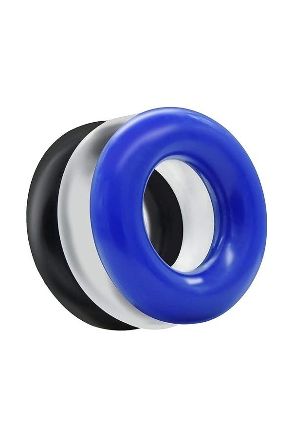 FE Lot de 3 jouets en silicone épais Anneau pour homme obstrue lAnnulus Fine Lock