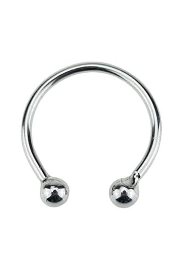 Fly love 3pcs Lisse Hommes Métal Acier Inoxydable Double Perle Loaded Anneau Viande