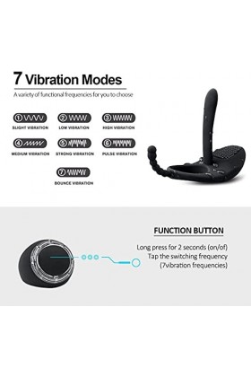 Fly love 7 Anneau Penien - Chargement USB Anneau Homme pour Couple ejaculation Masculine Retardee