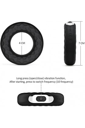 Fly love Anneau Vibrant Double Ann?au Vîbrant P?niS pour Couple Homme P?nien R?tardat?ur Vibromass?ur Ann?au Masculin Mass?ur