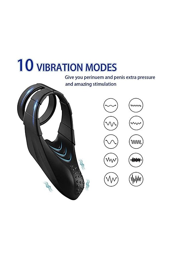 Fly love Anneau Vibrant Double Ann?au Vîbrant P?niS pour Couple Homme P?nien R?tardat?ur Vibromass?ur Ann?au Masculin Mass?ur