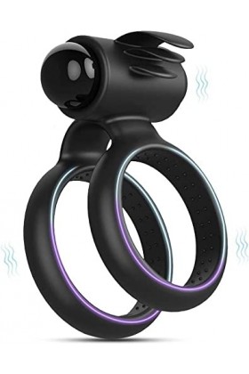 Double Plaisir pénien Étanche Sèxtôyse T-shirt avec Vibrant Anneau vibrant pénis Plus Anneau pénis M-asseur pour Durable te