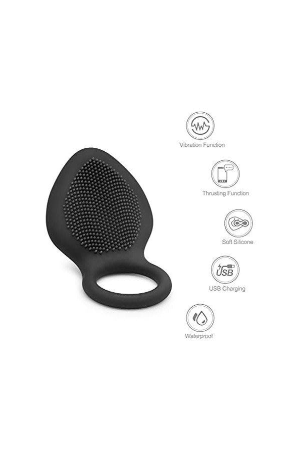 Forte Télécommande Double pénien Vibrant M-asseur T-Shirt Anneau Vibrant PÉNIS Plaisir Anneau Anneau PÉNIS Homme Sèxtôyse S