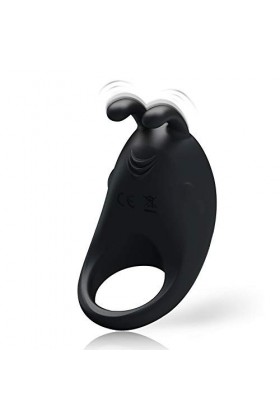 FiavUs?-Éx Tøy? ??d??iche-Anneau M-asseur Télécommande Anneau Vibrant Double Annｅau Vîbrant PｅnIS pour Couple Homme Pｅnien Vi