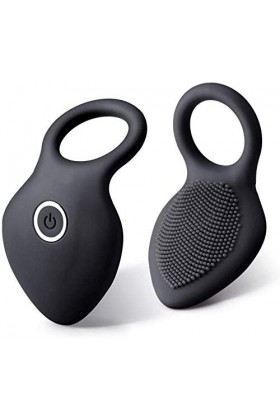 Anneau Vibrant Pénis Feminin Masculin Pｅnis Anneau Vibr-Ant Penien pour Homme et Couple avec Telecommande,Double Reglable An