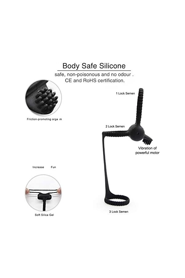 Triple Retard Anneau Anneau pénis Silicone anneau Bague Sexe Retard Anneau pénis Rêtardemént-VT6