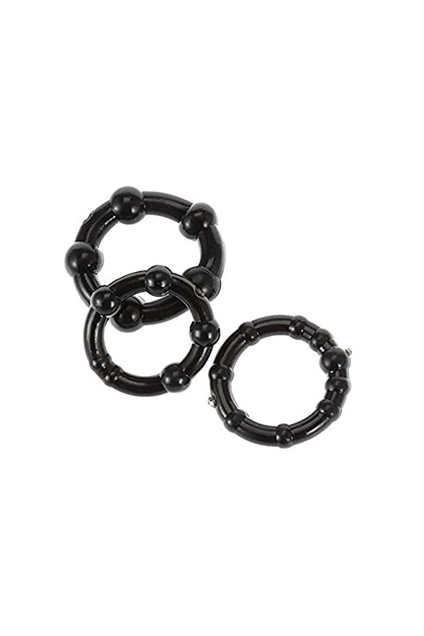 XinLace Anneau pour Homme à Fermoir de Verrouillage en Silicone réglable en 6 pièces1. Anneau en Silicone, réglable