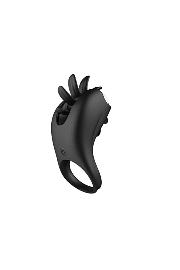 Anneau Vibrant Pénis Feminin Masculin Pｅnis Anneau Vibr-Ant Penien pour Homme et Couple Double Reglable Anneau Vibr-Ant Homm