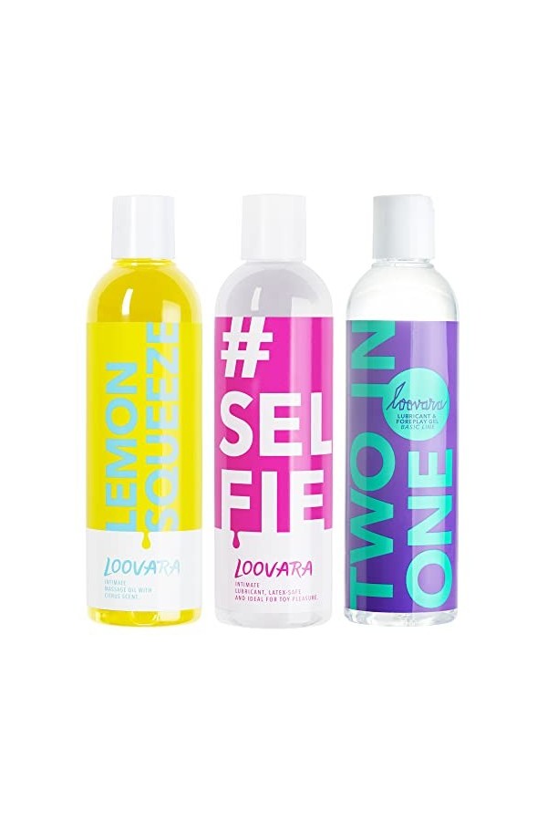 Loovara - Huile de Massage - Massage Oil Happy Hand, 250ml - Huile Massage Sexuel Couple - Testée Dermatologiquement - Idéale