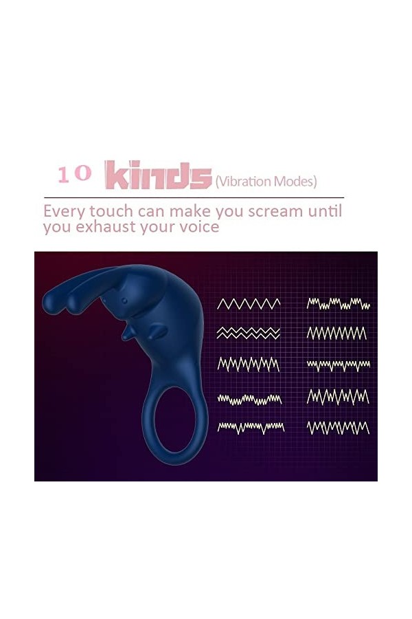 Double Pene-trátion Anneau PénIs Anneau Triple de Retard Physique en Silicone Souple,exerciseur à Domicile pour Homme ZA7