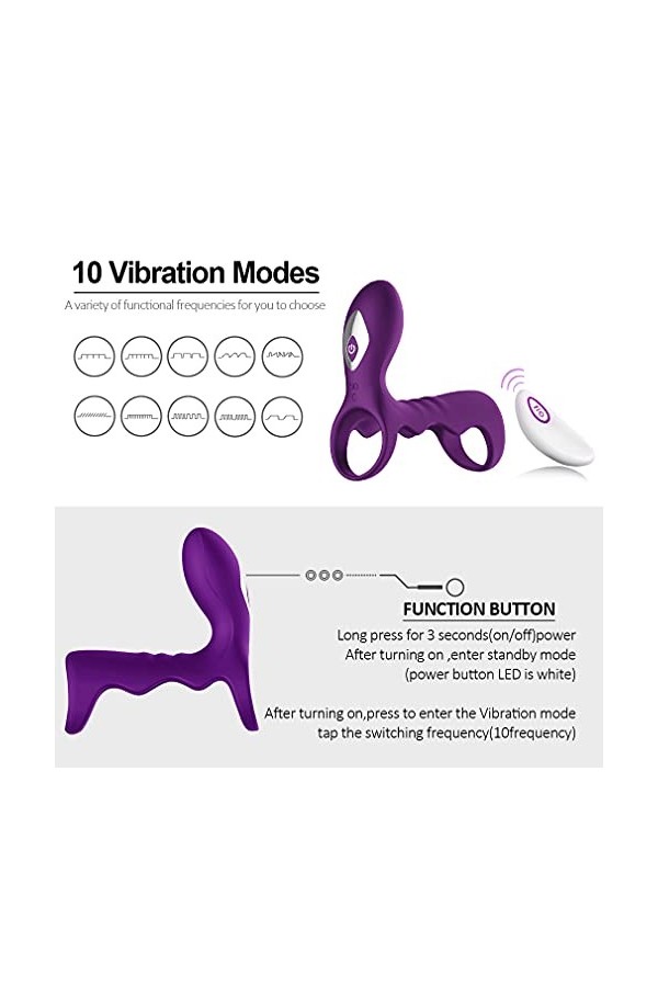 Culotte Vibrante Homme Masculin Anneaux Penien Homme,Anneau Vibrant PéNIS Couple pour Femme Clitờridiên Stimulateur,Vibrờmás