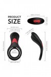 Måssêur Pênîên Ánnêåu 10 Vibration Anneau Penien - Chargement USB Anneau Homme pour Couple Éjaculation Masculine Retardée Sex