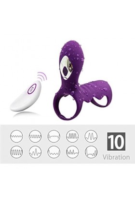 BDDE -Anneau PéNis Double Silicone Durable Sèxtôyse Plaisir T-Shirt Avec Étanche Pénien Anneau Double Pour M-Asseur Vibrant 