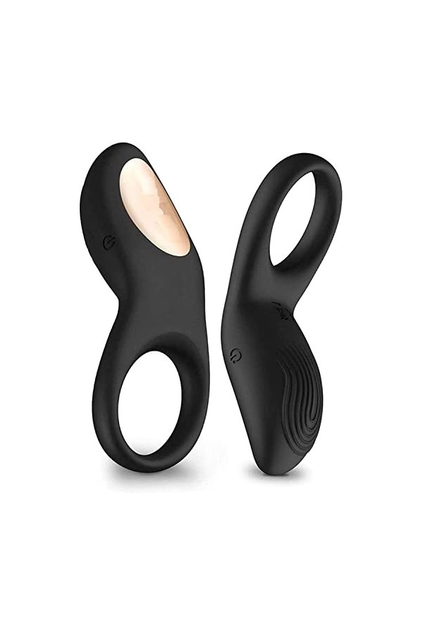 Anneau De P-ÊŇIs en Silicone Couple 10 Vitesses T-Shirt Vibrant Cli-Toris Anneau De Massage Charge USB Étanche, Anneau De Ret