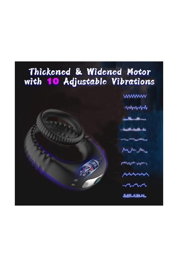 Anneau PéNis Retardateur Vibrant Homme Durable Sîliconê Rêtardemént Anneau pénis anneau vibrant pé*nis pour Vibrant CöcĶri