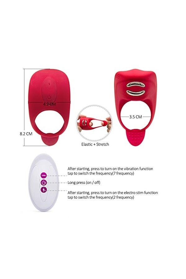 Anneau Vibrant Pénis Feminin Masculin Anneau Vibrant Anneau penien avec Anneau testiculaire pour Homme avec erection Plus Du
