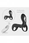 Anneau pour lhomme Pennis lanneau de stimulateur Vibrant Silicone Vibrant Le Plus Relaxant pour Les Hommes réglable Cadeau 