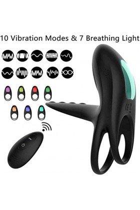 -Ensemble de 3 Anneaux En Silicone,Côckríng Ánnêåu Víbr?Nt Cristal Ánnêåu Pe?Nis Sêxtôyse Plâîsîr Homme Côckríng Homme Intéri