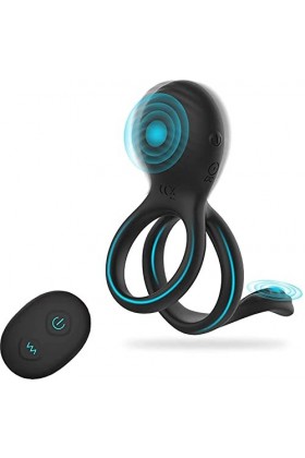 EsHals Pênîên Ánnêåu Víbr?Nt Pour Homme Et Femme Avec Telecommande, Reglable Côckríng Sílîcône Pê?Îs Víbr?Nt Cô?Plê Víbrö-Má?