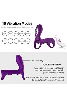 FLEAGE M-Asseur Portable,Ṥexťờyse Couple Plḁiśir Anneau Vibrant Homme Ｐénis Pour Couple Stimulateur Femme Ｃlitờridièn Masculi