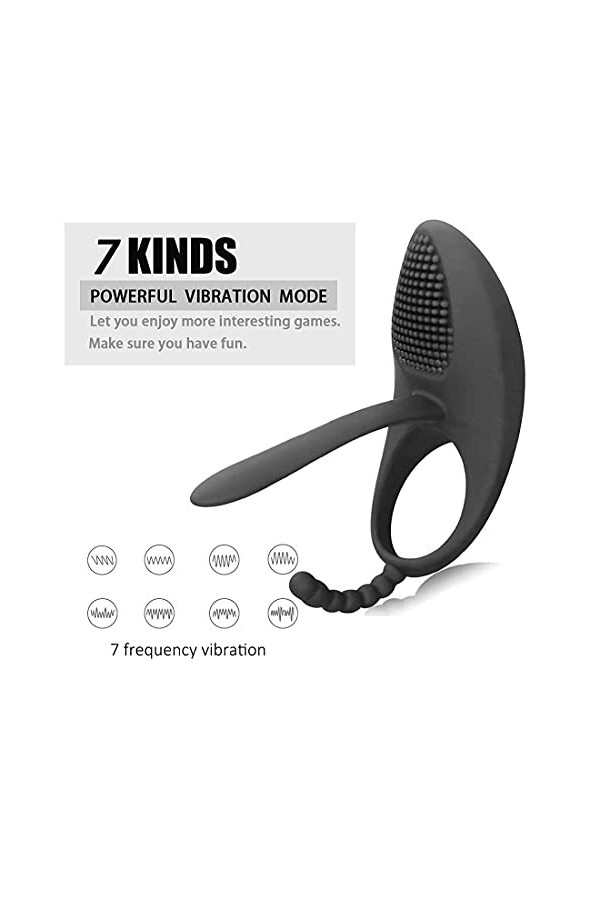 Anneau Vibrant Anneau Vîbrant PenIS pour Couple Homme Penien Retardateur Vibromasseur Anneau Masculin Masseur Anneaux Pe-n-ni