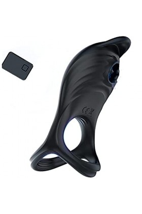 WJL Ś-Éx Tøyș Ġọdẹṃiche Enorme Vibromasseur Anneau de Silicone Silencieux Masculin Anneau Vibrant Couple,Cocķvibrờmásseurś An