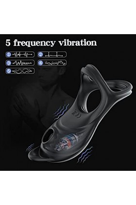 WJL Ś-Éx Tøyș Ġọdẹṃiche Enorme Vibromasseur Anneau de Silicone Silencieux Masculin Anneau Vibrant Couple,Cocķvibrờmásseurś An