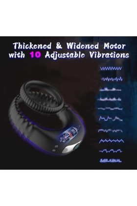 TeidEa ??Xmâles Flexibles Anneaux-Pennis Anneaux For Hommes Facturable Silic10 Vibr-Ation For Homme