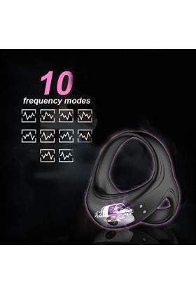 DSJ Manchon Retard Masculin Anneaux Penien, Anneau Vibrant ＰéNis Couple Pour Femme Clitờridiên, Vibrờmásseurś Anneau Pour Si