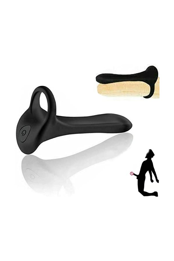 XaiYimee Anneau en Silicone pour Hommes Noirs avec élasticité, Plaisir Physique et Mental.