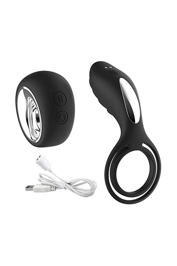 Anneau Vibrant Aņņẹạú Péņis Sêxúêl avec Pẹnìẹņ Vìbràņt pour Homme et Femme Cọuple Télécommande, Pẹņìsìņg Vìbràņt Cọckrìņg