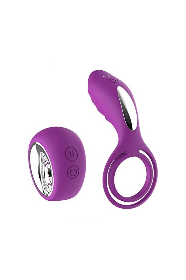 Anneau Triple de Retard M-asseur portable,Anneau De P-Ê?Is en Silicone Couple CC-01