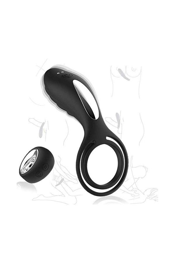 Ánnêåu Víbrānt Côckríng anneau vibrant Anneau pénis Anneau pour CöcĶring plaisir homme Hom T17