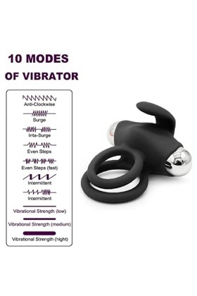 FLEAGE Sëx Toyspour Pour H?Mṃe Anneau Vibrant Couple Plaisir Télécommande Double Pénien Vibrant M-Asseur T-Shirt Anneau Vibra