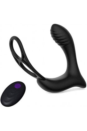 Vibromasseur Anneau De P-ÊŇIs Masculin Anneaux Penien Homme,Anneau Vibrant ＰéNIS Couple pour Femme Clitờridiên Stimulateur,V