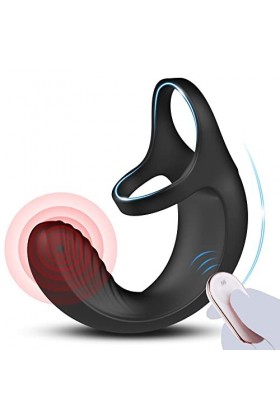 Anneau Vibrant Anneau Vibrant De Télécommande sans Fil, Vibreur À Faible Bruit for Les Jeux dhommes Adultes