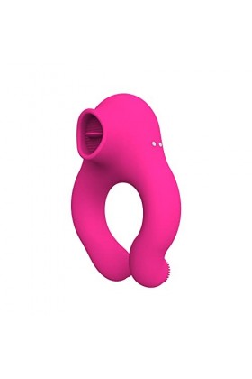 Langue Vibrante Clitoridien pour Femme Anneau Vibrant pénis Bague de Retard Masculin Anneaux Penien Homme Couple