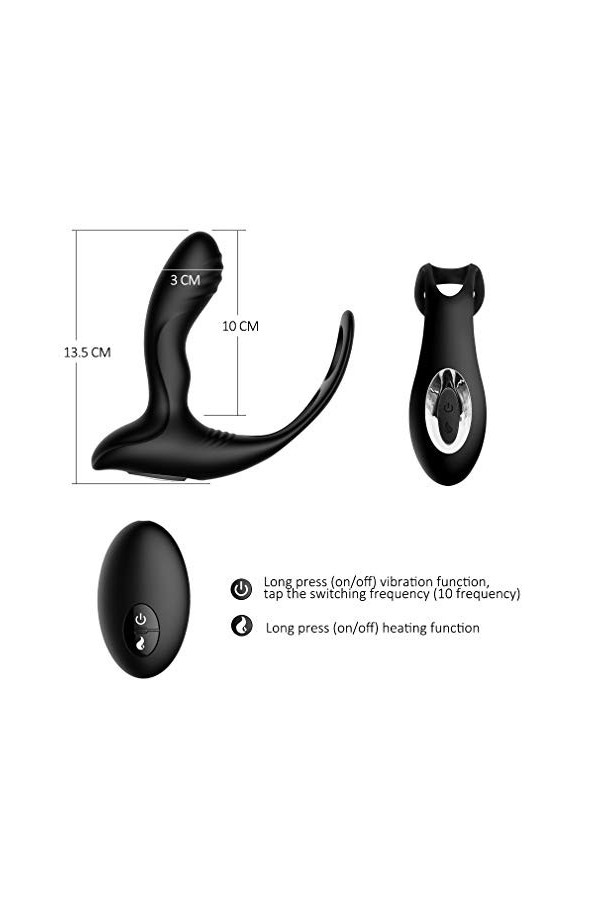 FLEAGE Vibromss、Ur Plug Aa Vibrat Uomo Anneau Penise Telecomando Senza Fili Sextos per Cőuples,Riscaldante 10 Vi Ration Di Fr