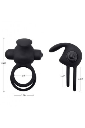 HUNTVE 7 pièces Silicone Waterproof Retard Rings Sport Elastic Rings Set for Men