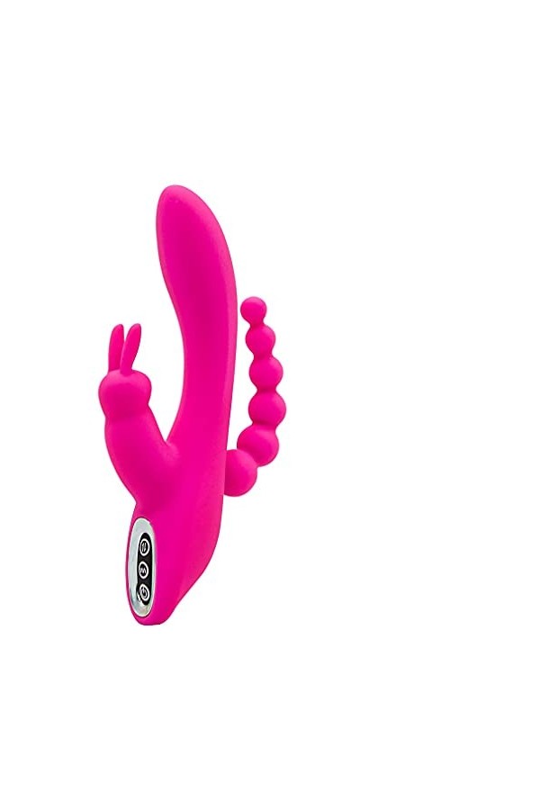 Vibróm-assêur Cóuplé Puissant pour Fémmé Sti-mulatéur Clitóridién avéc Modés de Vibration én Siliconé Vib-r-at-EUR Séxuél Pui