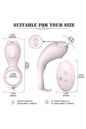 SieHam Anneau Penien Vibrant Telecommande À Distance,Anneau de P-Êňis En Silicone,Étanche Réglable Pénien Avec Anneau Testicu