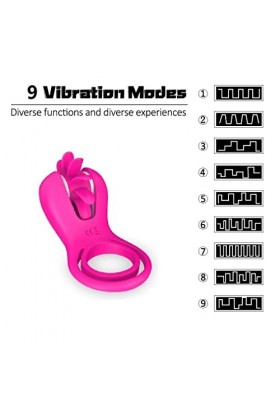 EsHals Vibromasseur Anneau de P-Êňis Ṥexťờyse Couple Plḁiśir Anneau Vibrant Homme ＰéNis Pour Couple Stimulateur Femme Ｃlitờr