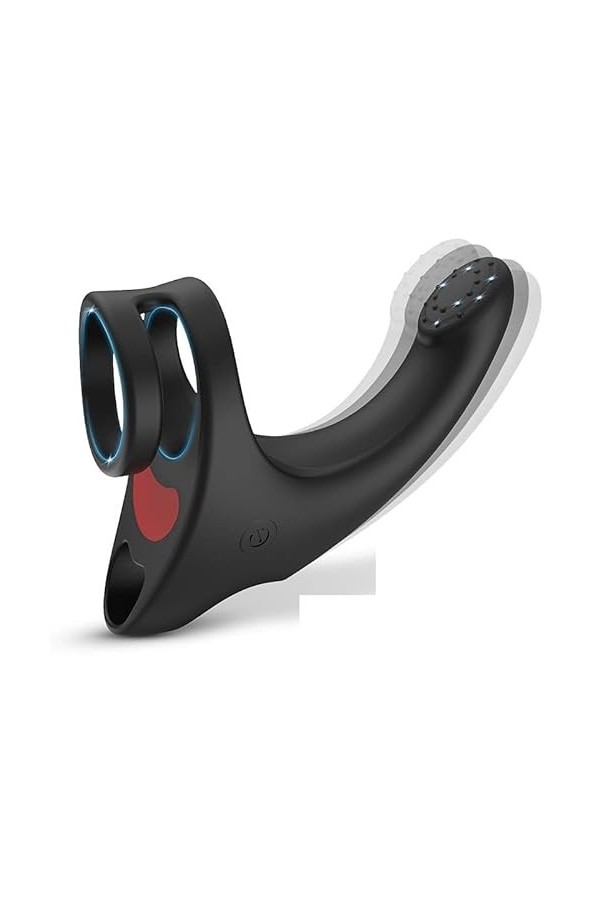 Anneau De P-ÊŇIs En Silicone VibrAnt Anneau De Retard Pour Hommes Anneau De Massage Étanche,Adapté Pour Un Couple DexerciceA