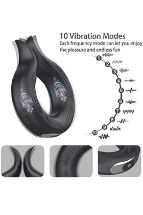 MayNuo Sěx ToýSpour Pour Hômme Anneau Vibrant PéNis Feminin Masculin Pｅnis Anneau Vibr-Ant Penien Pour Homme Et Couple, Reg