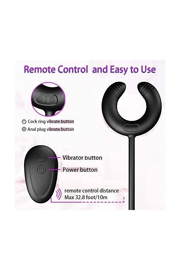 Double Penetrateur Couple Silicone Durable Sèxtôyse Plaisir T-Shirt avec Étanche pénien Anneau Double pour M-asseur Vibrant A