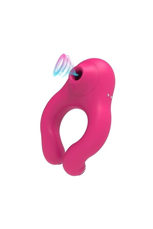 SieHam Clitoridien Succion Pour Fémmé Couple Engrenages Anneaux Coupler Anneau PéNis T-Shirt Plaisir Adapté PéNis Différé R