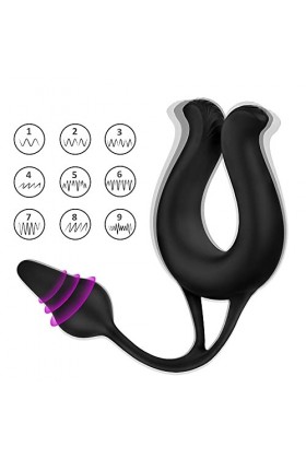 Anneau PéNis Retardateur Vibrant Anneau Vibrant Pénis,Anneau avec anneau pour homme avec érection plus durable